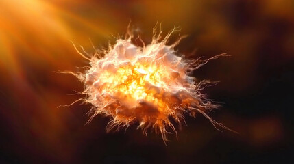 Cell explosion in vivid light