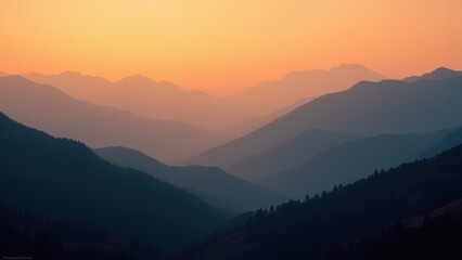 Obraz premium A stunning view of a valley at sunset with smoke from a fire rising into the sky.