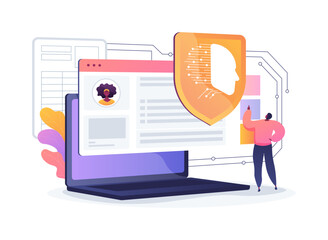 AI-Analyzed Customer Behavior abstract concept vector illustration.