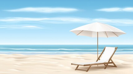 Peaceful Beach Day Retreat Scene