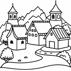 fairy tale castle vector illustration