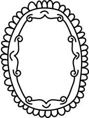 Ornate Oval Frame Doodle