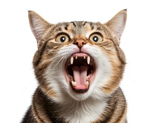 Angry Cat Yawn, Close Up
