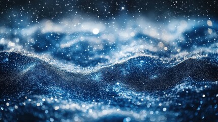 Galactic grainy gradient from deep space blue to starlight white, cosmic and mysterious for sci-fi and astronomy themes