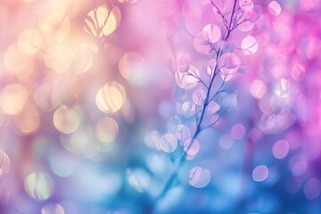 Delicate spring blossoms in soft pastel hues, bokeh