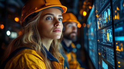 Warehouse personnel closely monitor digital displays, ensuring effective sorting and fulfillment processes while managing inventory during busy operational hours.