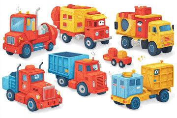 garbage trucks