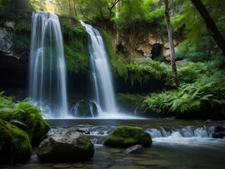 Tombul Waterfall: Turkey’s Hidden Cascading Gem, Where Pristine Waters Flow Over Mossy Cliffs, Creating a Tranquil Oasis Surrounded by Lush Greenery and Serene Natural Beauty