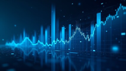 Naklejka premium Abstract Financial Chart Showing Upward Trend
