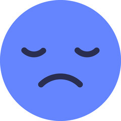 Disappointed Face Emoji Flat Icon