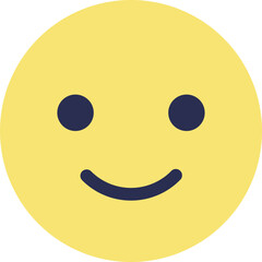 Fototapeta premium Slightly Smiling Emoji Flat Icon