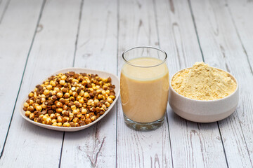 Sattu drinks are protein-rich, refreshing beverages made from roasted gram flour, mixed with water, spices, lemon, and sometimes jaggery for sweetness. They are nutritious, cooling, and energizing.
