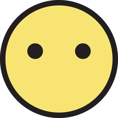Face Without Mouth Emoji Filled Line Icon