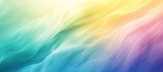 Obraz premium Abstract gradient background with pastel green, yellow, and blue, white to soft lavender, featuring a highly detailed, ideal for modern and elegant designs.