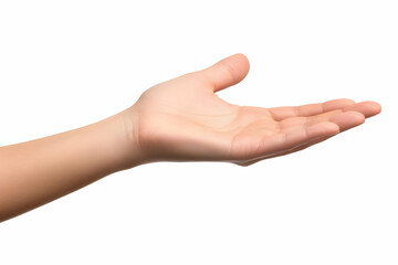An open hand gesture symbolizing offering, help, or invitation. Ideal image for concepts of support and connection.
