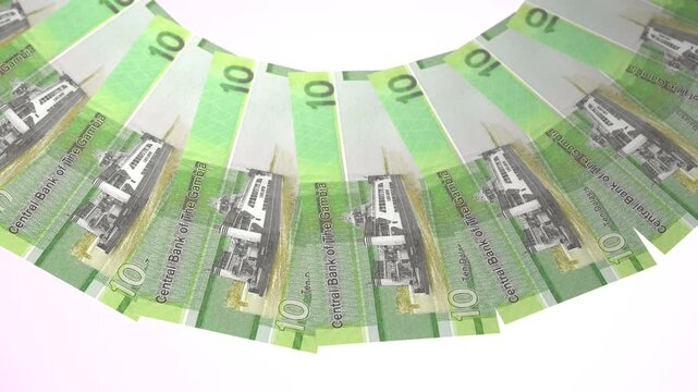 Lovely Looping Design 10 Dalasi Curency of Gambia