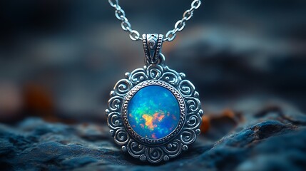 A necklace is a beautiful piece of jewelry worn around the neck, often made from precious metals like gold, silver, or platinum. It can feature intricate designs, gemstones, beads, or pearls, adding e