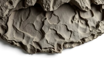 Obraz premium Closeup of Textured Gray Clay Surface with Unique Cracks and Crevices