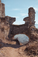 ruins of the medieval Khust Castle