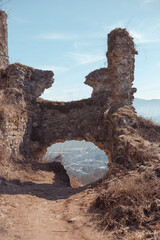 ruins of the medieval Khust Castle