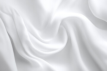 Obraz premium Smooth white fabric draping elegantly, creating soft folds and textures. minimalist design evokes sense of calm and simplicity, perfect for various creative projects