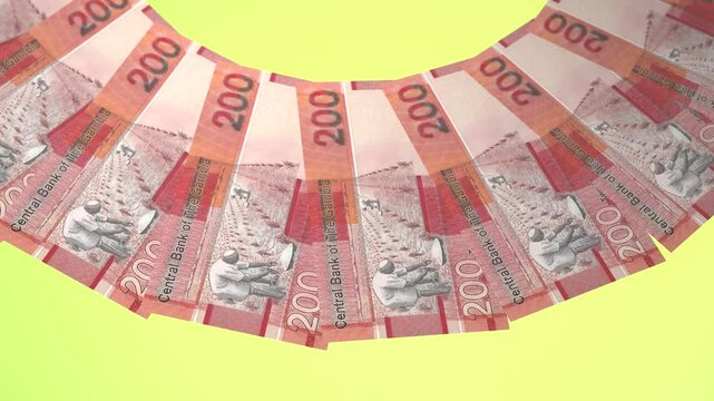 Lovely Looping Design 200 Dalasi Curency of Gambia