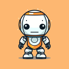 cartoon astronaut robot character
