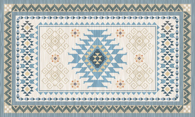 Rug pattern, carpet design Navajo Boho tribal texture,carpet pattern floral. motif,grometric. Rug design elegance, decor living dining room,bedroom. Rug pattern blanket, Woven carpet illustration.