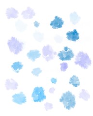 drops on white background picturesque drawing