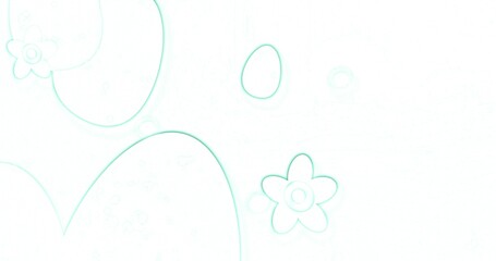 Pastel Floral and Egg Pattern Design