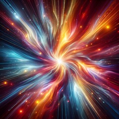 Fototapeta premium A colorfuA colorful light distortion ray