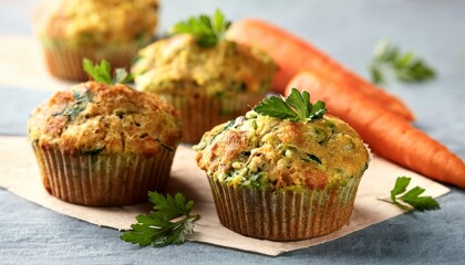 gluten free vegetable muffins with zucchini and carrot
