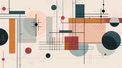 Abstract colorful geometric shapes effect on surface of digital cyber design express scene of cyberspace style. High tech pixel of data scenery in pattern perfect for wallpaper and background. AIG51.