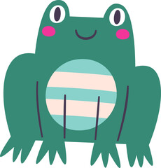 Hand Drawn Cartoon Frog