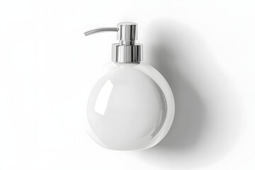 Soap Dispenser Top View isolated on white background