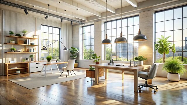 Panoramic Modern Minimalist BB Design Studio Interior Architecture
