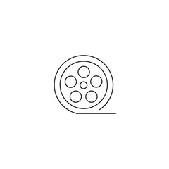 single outline icons film cassette related to cinema or film and movie. linier icons collection. editable stroke. vector illustration