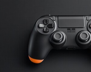 Detailed view of a gaming controller s battery compartment being opened, revealing sleek voltage sensors