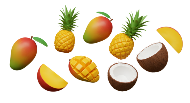 Pineapple and Mango Pattern