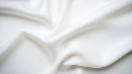 Obraz premium Elegant White Silk Satin Fabric with Smooth, Soft Texture Ideal for Fashion and Interior Design Applications