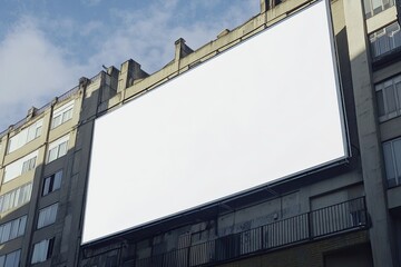 Clear Pixel Image of Outdoor Building Billboard Mockup