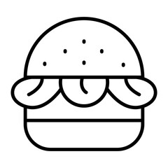 Illustration of a black hamburger icon on a white background