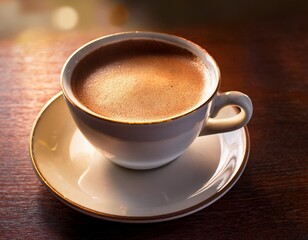cup of coffee on a table
