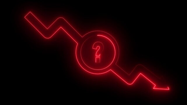 Arrow rising with question mark icon representing about Interest rates, income taxes, and inflation. Isolated transparent background.