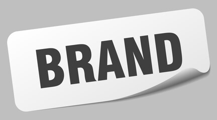 brand sticker. brand label