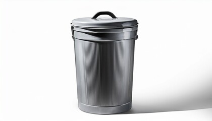 trash can opened top at side isolated on transparent or white background
