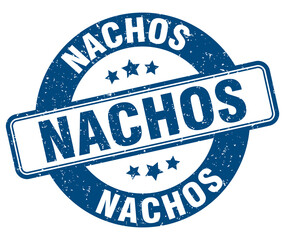 nachos stamp. nachos label. round grunge sign