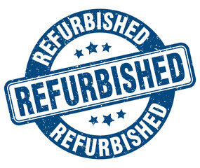refurbished stamp. refurbished label. round grunge sign