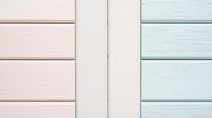 close-up of a pastel colored wooden slat wall with horizontal slats, providing a modern and minimalist aesthetic in soft hues. minimalist, pastel wooden slats, horizontal slats, modern wall 