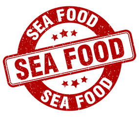 sea food stamp. sea food label. round grunge sign